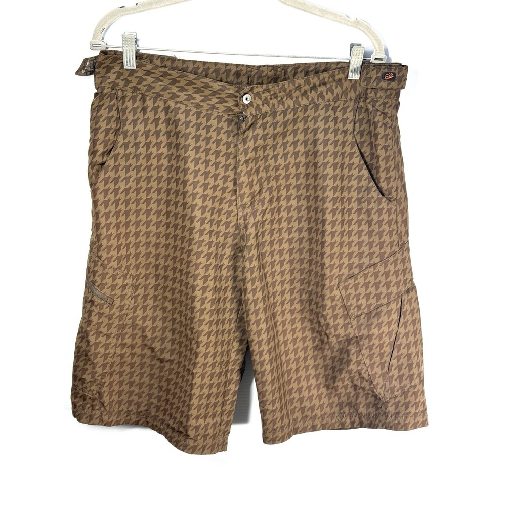 FOX Racing Brown MTB Downhill Padded BMX Shorts Mountain Biking Men's 32